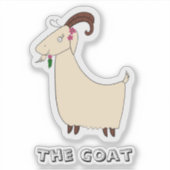Funny Goat Custom-Cut Vinyl Sticker シール (正面)