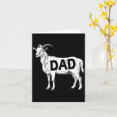 Funny Goat Gift Dad Sarcastic Graphic  カード (黄色い花)