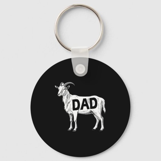 Funny Goat Gift Dad Sarcastic Graphic  キーホルダー (正面)