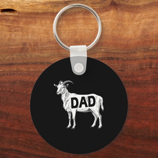 Funny Goat Gift Dad Sarcastic Graphic キーホルダー (正面)