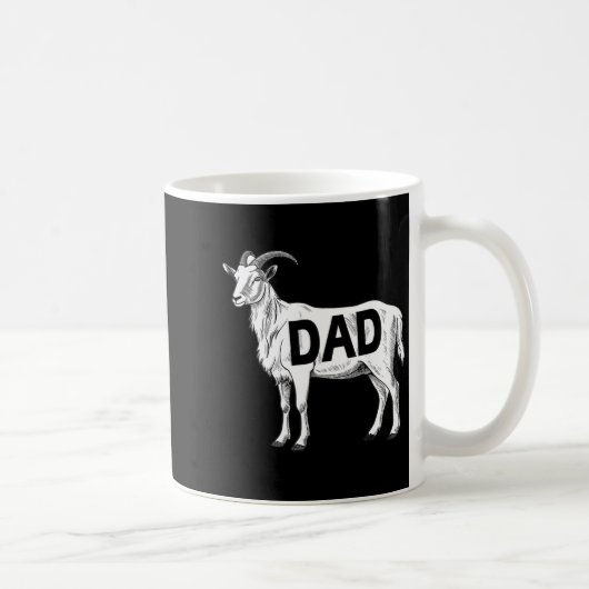 Funny Goat Gift Dad Sarcastic Graphic  コーヒーマグカップ (右)