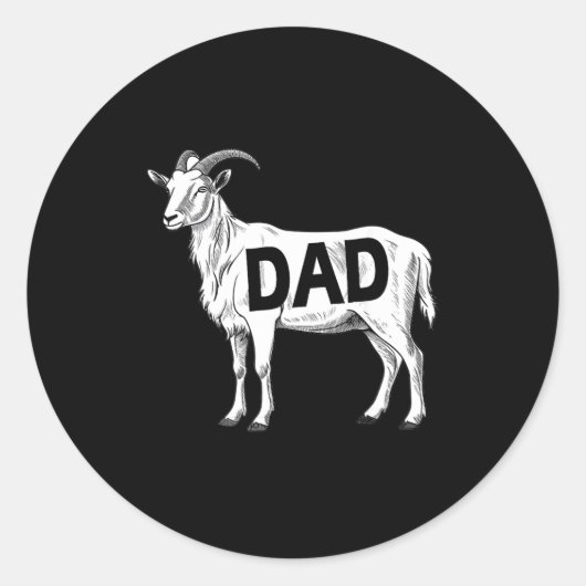 Funny Goat Gift Dad Sarcastic Graphic ラウンドシール (正面)