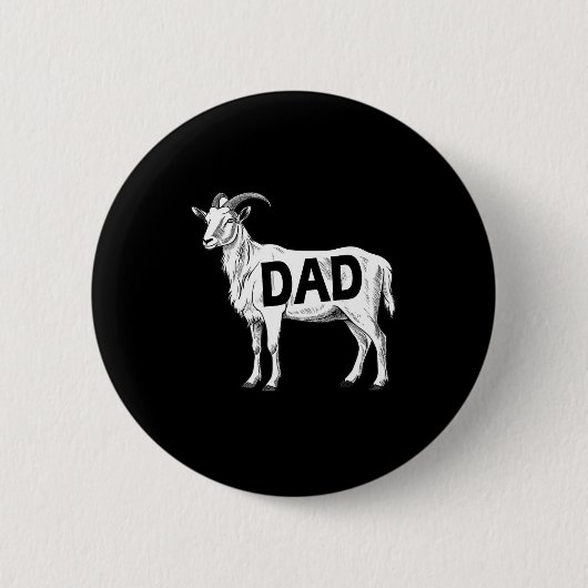 Funny Goat Gift Dad Sarcastic Graphic  缶バッジ (正面)