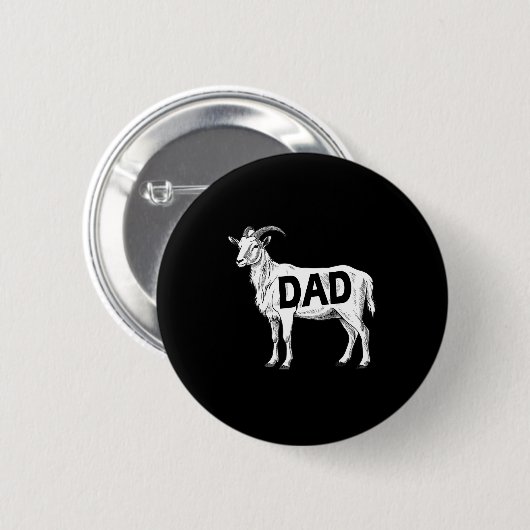 Funny Goat Gift Dad Sarcastic Graphic  缶バッジ (正面&裏面)