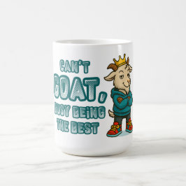 Funny Goat Mug with Crown & Swagger Attitude コーヒーマグカップ