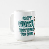 Funny Goat Mug with Crown & Swagger Attitude コーヒーマグカップ (正面左)
