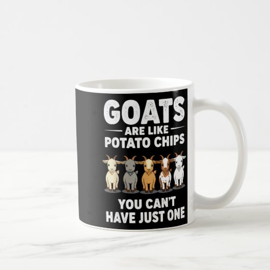 Funny Goats Are Like Tato Chips, You Cant Have Jus コーヒーマグカップ (右)