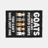 Funny Goats Are Like Tato Chips, You Cant Have Jus フリースブランケット (正面(横))