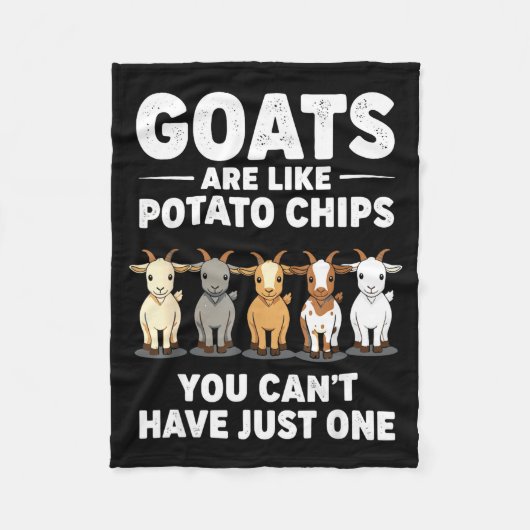 Funny Goats Are Like Tato Chips, You Cant Have Jus フリースブランケット (正面)