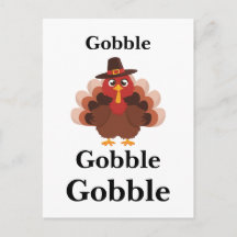 Funny Gobble Thanksgiving Cute Minimalistic Turkey