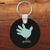 Funny Gobble Turkey Glove Medical Nures Thanksgivi キーホルダー (正面)