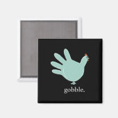 Funny Gobble Turkey Glove Medical Nures Thanksgivi マグネット (正面/裏面)