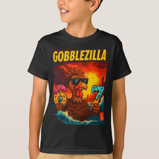 Funny Gobblezilla Meme Thanksgiving And 6-7 Christ Tシャツ (正面)