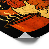 Funny Gobbol Italian Gobble Turkey Day Fall Thanks ポスター (角)