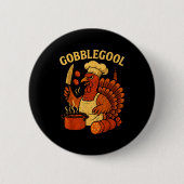 Funny Gobbol Italian Gobble Turkey Day Fall Thanks 缶バッジ (正面)