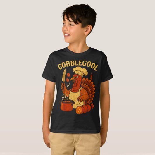 Funny Gobbol Italian Gobble Turkey Day Fall Thanks Tシャツ (正面フル)