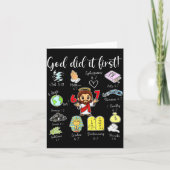Funny God Did It First 67 Meme Jesus Christian Bib カード (正面)