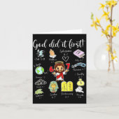 Funny God Did It First 67 Meme Jesus Christian Bib カード (黄色い花)