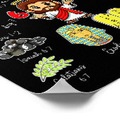 Funny God Did It First 67 Meme Jesus Christian Bib ポスター (角)