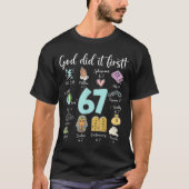 Funny God Did It First 67 Meme Jesus Christian Bib Tシャツ (正面)