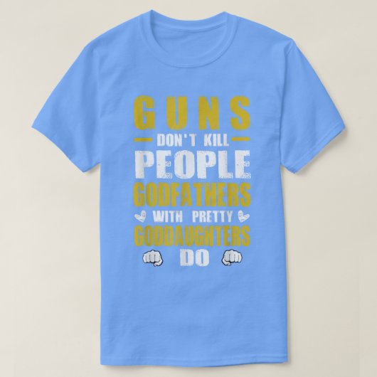 Funny Godfather Protect GoddaughterGodfather  Tシャツ (デザイン正面)