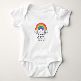 Funny "Gold at the End of the Tantrum" Rainbow Bab ベビーボディスーツ