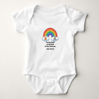 Funny "Gold at the End of the Tantrum" Rainbow Bab ベビーボディスーツ