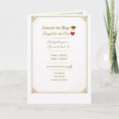 Funny Gold Wedding Invitation Template | Modern Ed カード (正面)