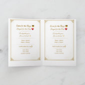Funny Gold Wedding Invitation Template | Modern Ed カード (内部)