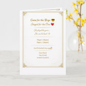Funny Gold Wedding Invitation Template | Modern Ed カード (黄色い花)