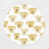 Funny Golden Labrador Retriever Dog ラベル (デザイン2)