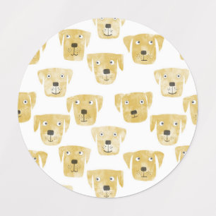 Funny Golden Labrador Retriever Dog ラベル