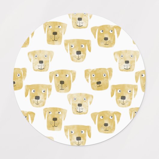 Funny Golden Labrador Retriever Dog ラベル (デザイン1)