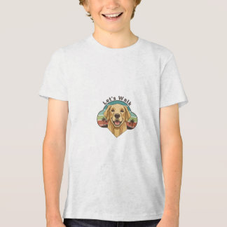 Funny Golden Retriever Dog with a smile トライブレンドＴシャツ