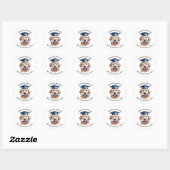 Funny Golden Retriever Graduation Sticker - Good B ラウンドシール (シート)