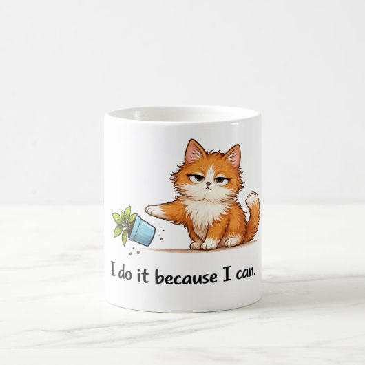 Funny Golden Retriever Mug – “No Thoughts Just Bad コーヒーマグカップ (中央)