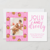 Funny Golden Retriever Photo シーズンカード (正面)