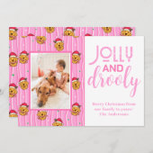 Funny Golden Retriever Photo シーズンカード (正面/裏面)