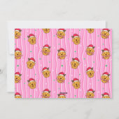 Funny Golden Retriever Photo シーズンカード (裏面)