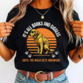 Funny Golden Retriever Retro Sunset Awkward Dog  Tシャツ