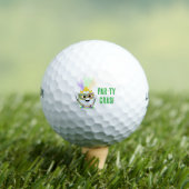 Funny Golf Ball Celebrating Mardi Gras  ゴルフボール (インサイチュ 木)