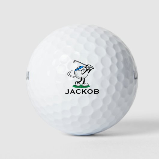Funny Golf Ball Character Custom Name  ゴルフボール (正面)