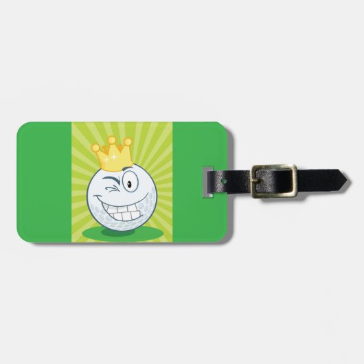 Funny Golf Ball King Of Golfing ラゲッジタグ (正面横)