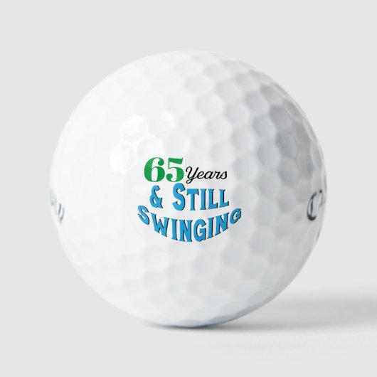 Funny Golf Balls 65th Birthday ゴルフボール (正面)
