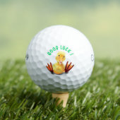 Funny Golf Balls Playful Duck - Good Luck ゴルフボール (インサイチュ 木)