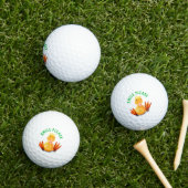 Funny Golf Balls Playful Duck - Smlie Please ゴルフボール (インサイチュ 芝生)
