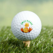 Funny Golf Balls Playful Duck - Smlie Please ゴルフボール (インサイチュ 木)