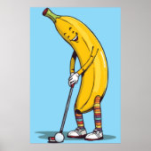 Funny Golf Banana Character Swinging Club  ポスター (正面)