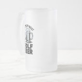 Funny Golf Beer Golfer Gift Beer Humor Golfing フロストグラスビールジョッキ (正面左)