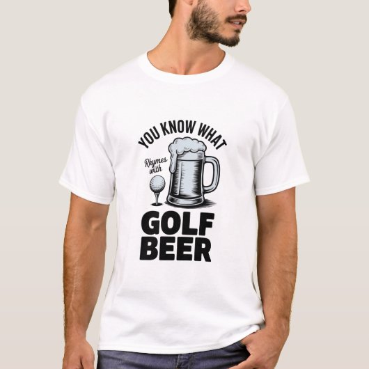 Funny Golf Beer Golfer Gift Beer Humor Golfing Tシャツ (正面)